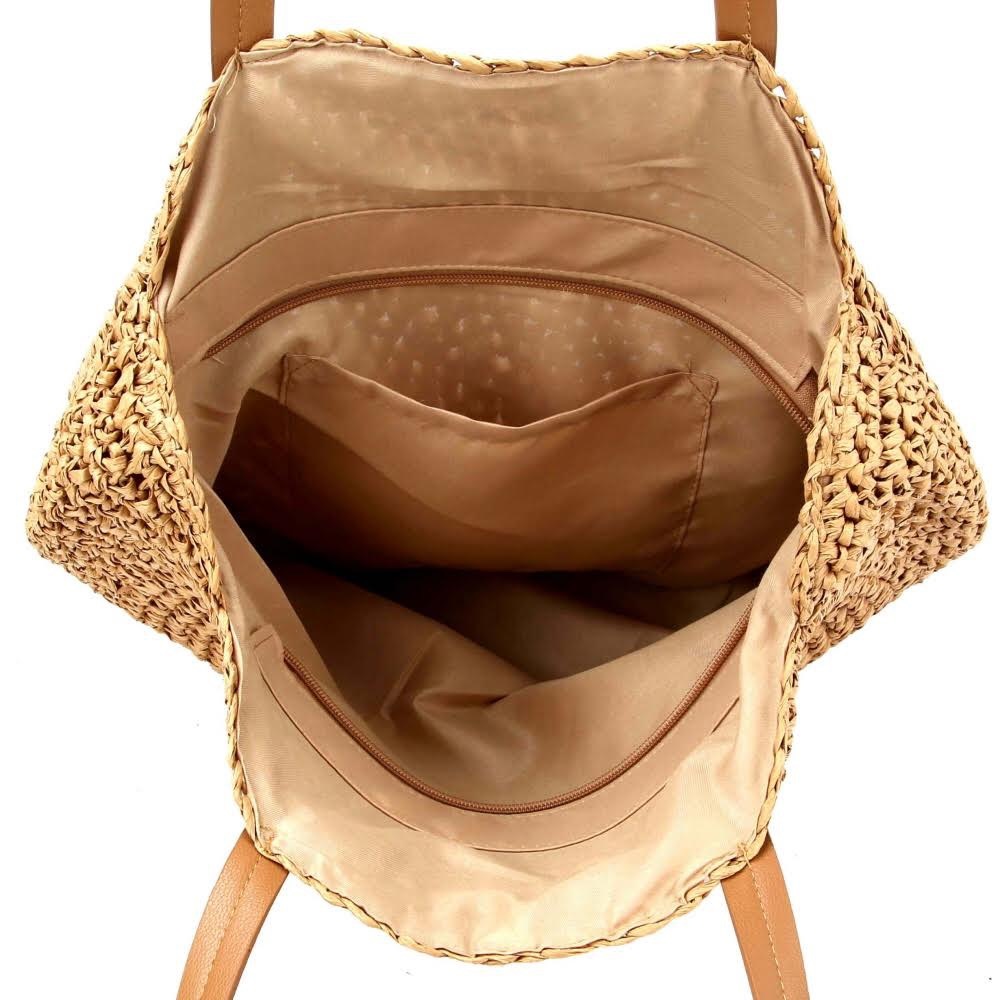 W/L 🌞 1 Left, Boho Rattan Straw Round Tote - Picture 4 of 7